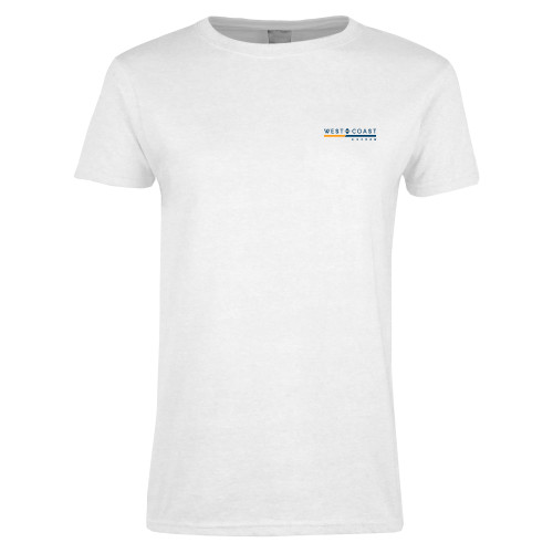 Womens White Short Sleeve Tee-West Coast Escrow Horizontal
