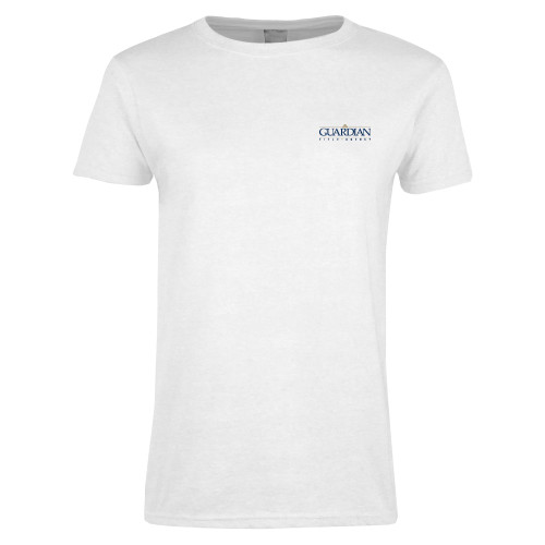 Womens White Short Sleeve Tee-Guardian Title Agency