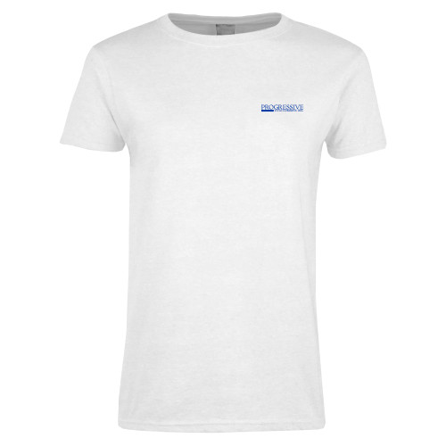 Womens White Short Sleeve Tee-Progressive Title