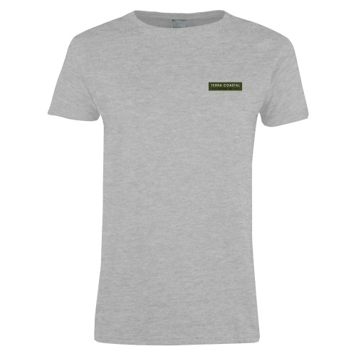 Womens Grey Short Sleeve Tee-Terra Coastal Escrow