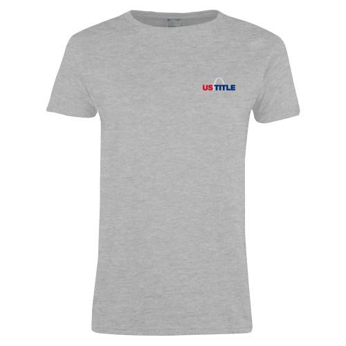 Womens Grey Short Sleeve Tee-US Title