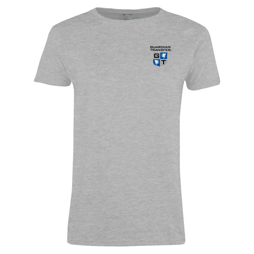 Womens Grey Short Sleeve Tee-Guardian Transfer Vertical