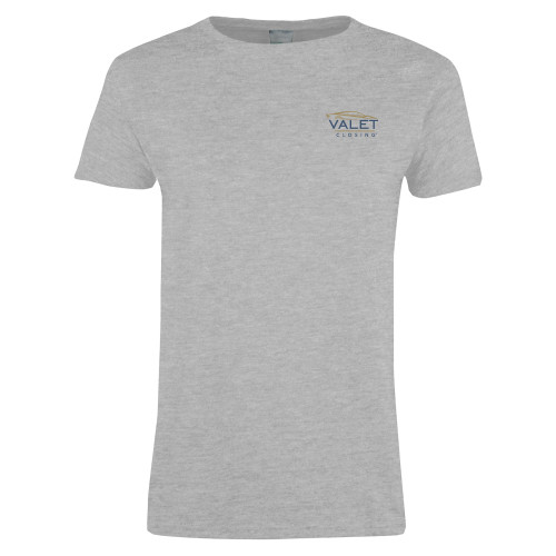 Womens Grey Short Sleeve Tee-Valet Closing