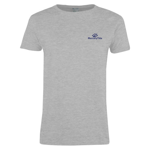 Womens Grey Short Sleeve Tee-Mercury Title