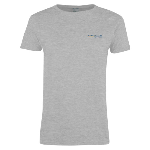 Womens Grey Short Sleeve Tee-West Coast Escrow Horizontal