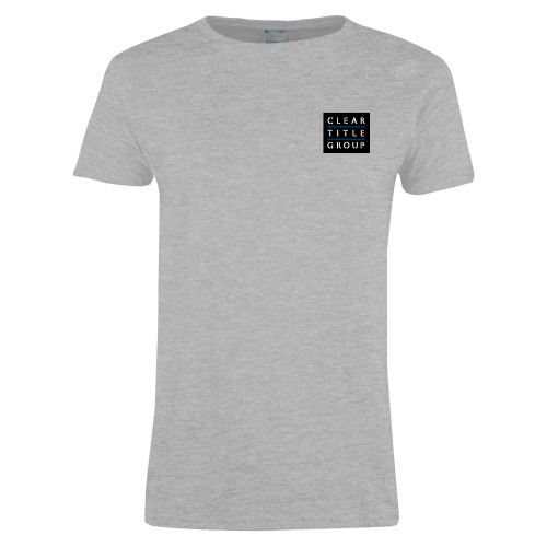Womens Grey Short Sleeve Tee-Clear Title Group