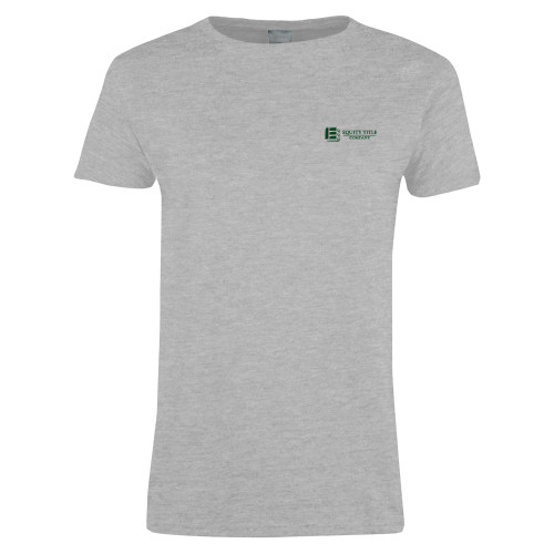 Womens Grey Short Sleeve Tee-Equity Title Company