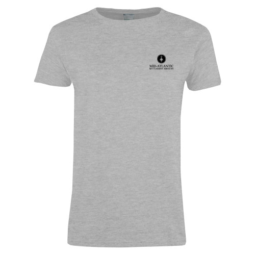 Womens Grey Short Sleeve Tee-Mid-Atlantic Settlement Services