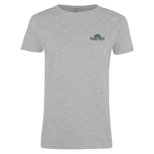 Womens Grey Short Sleeve Tee-Market Street Settlement Group