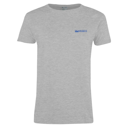 Womens Grey Short Sleeve Tee-Progressive Title