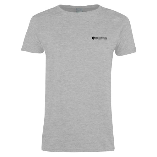 Womens Grey Short Sleeve Tee-Pro National Title Agency