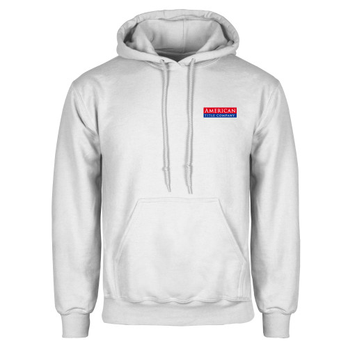 White Fleece Hoodie-American Title Company
