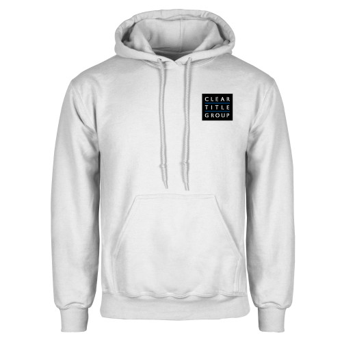 White Fleece Hoodie-Clear Title Group