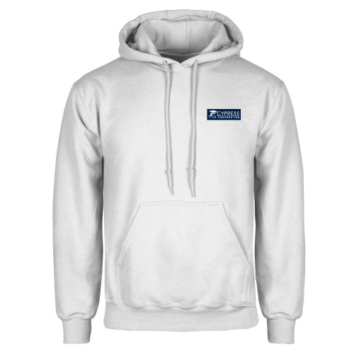 White Fleece Hoodie-Cypress Title Corporation