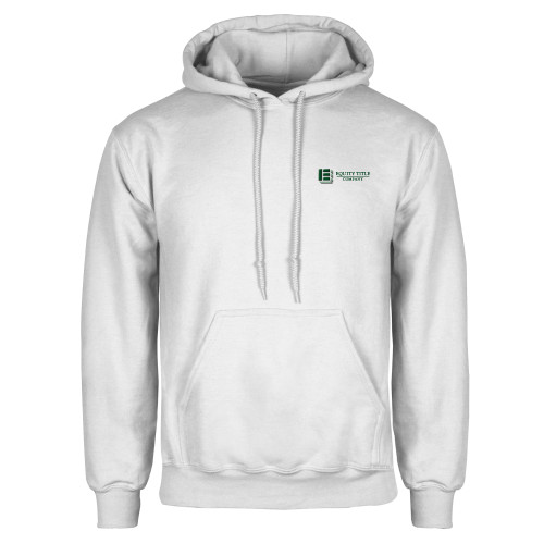 White Fleece Hoodie-Equity Title Company