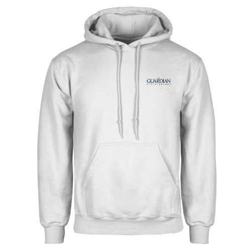 White Fleece Hoodie-Guardian Title Agency