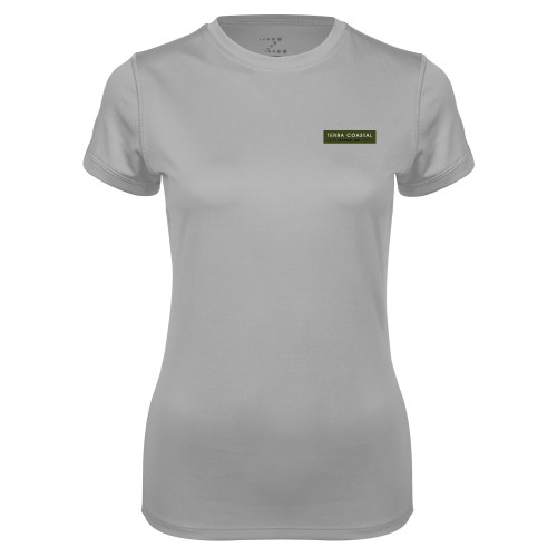 Womens Grey Performance Short Sleeve Tee-Terra Coastal Escrow