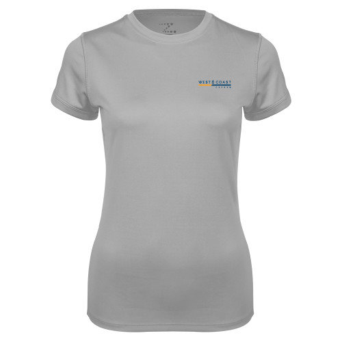 Womens Grey Performance Short Sleeve Tee-West Coast Escrow Horizontal