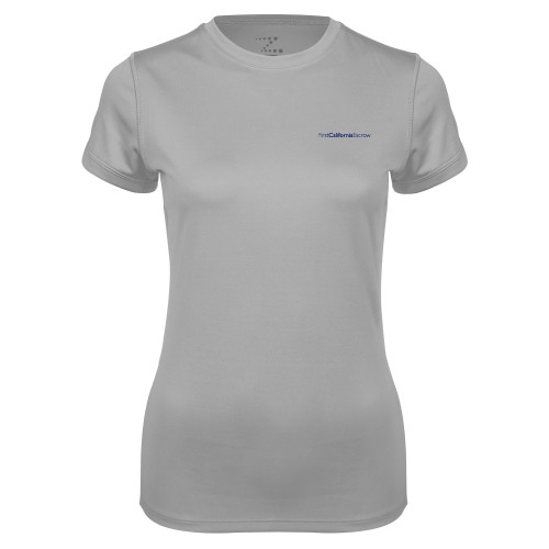 Womens Grey Performance Short Sleeve Tee-First California Escrow