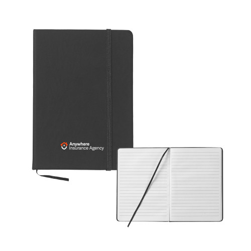 5x7 Black Hard Cover Journal-Anywhere Insurance Agency