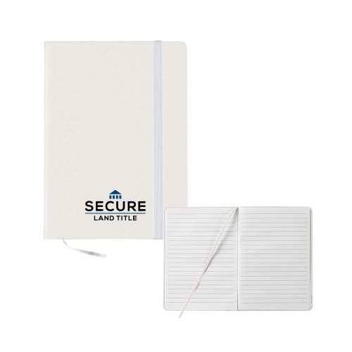 5x7 White Hard Cover Journal-Secure Land Title