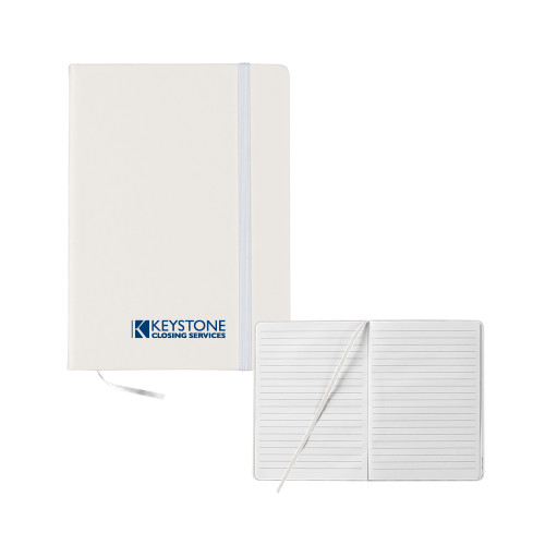 5x7 White Hard Cover Journal-Keystone Closing Services