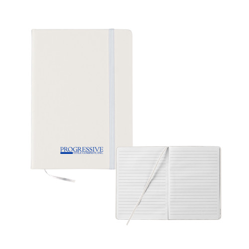 5x7 White Hard Cover Journal-Progressive Title