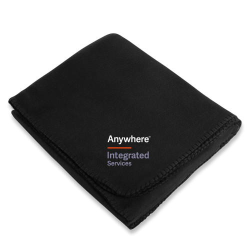 Black Arctic Fleece Blanket-Anywhere Integrated Services Vertical