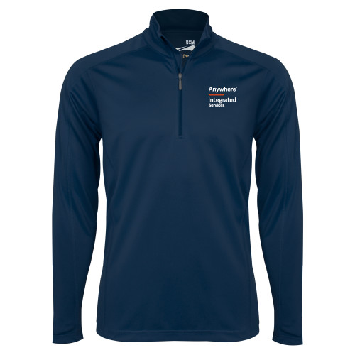 Syntrel Navy Interlock 1/4 Zip-Anywhere Integrated Services Vertical