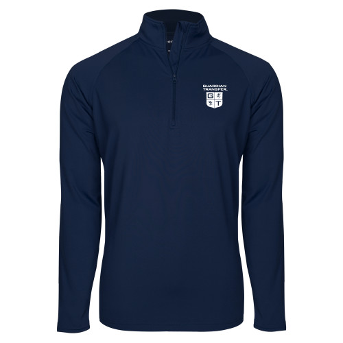 Sport Tek Navy Sport Wick Stretch 1/2 Zip Pullover-Guardian Transfer Vertical