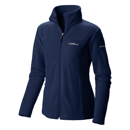 Columbia Womens Navy Full Zip Fleece Jacket-Anywhere Insurance Agency
