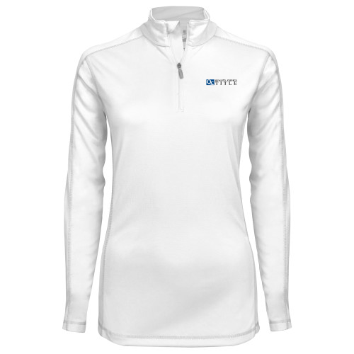 Syntrel Womens White Interlock 1/4 Zip-Quality Choice Title
