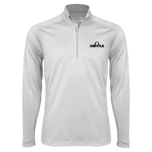 Syntrel White Interlock 1/4 Zip-US Title