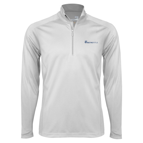 Syntrel White Interlock 1/4 Zip-Metro Title
