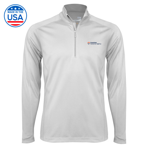 Syntrel White Interlock 1/4 Zip-Anywhere Insurance Agency