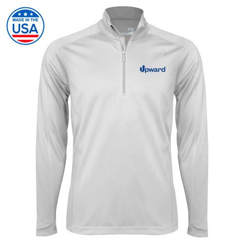 Syntrel White Interlock 1/4 Zip-Upward Title Company
