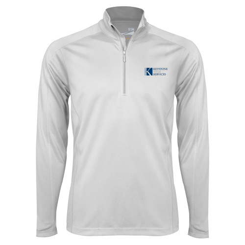 Syntrel White Interlock 1/4 Zip-Keystone Title Services