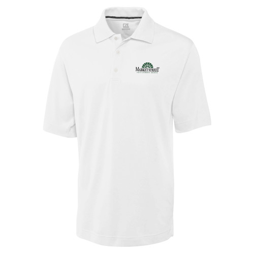 C&B White Advantage TriBlend Pique Polo-Market Street Settlement Group