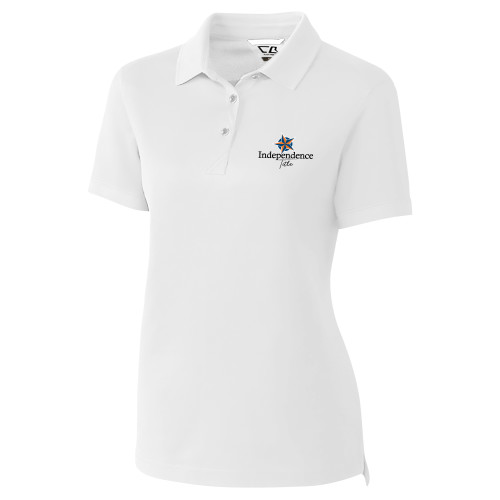 C&B Womens White Advantage Polo-Independence Title