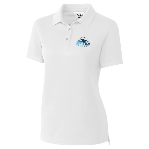 C&B Womens White Advantage Polo-Real Tech Title