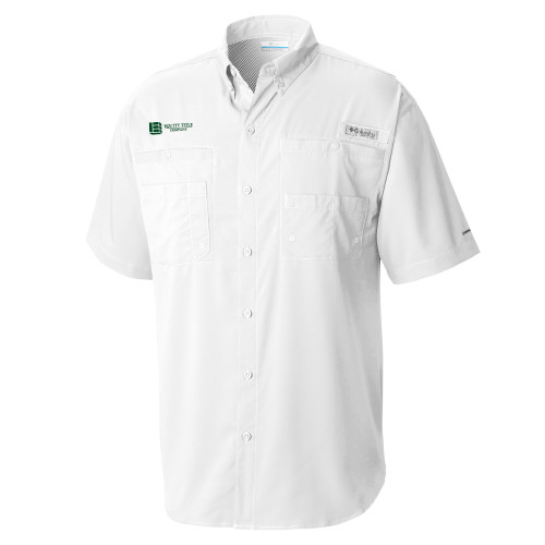 Columbia White Tamiami Performance Short Sleeve Shirt-Equity Title Company
