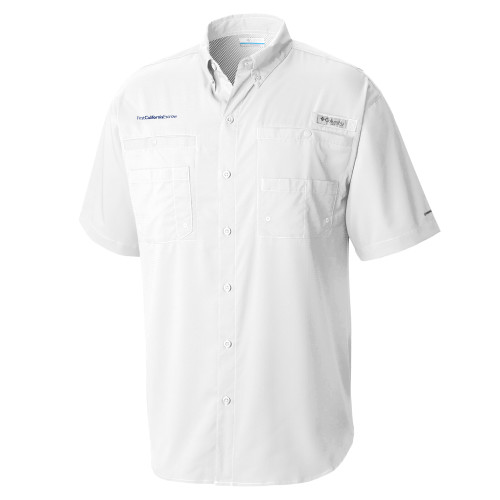 Columbia White Tamiami Performance Short Sleeve Shirt-First California Escrow