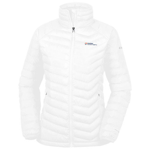 Columbia Womens White Powder Lite Jacket-Anywhere Insurance Agency