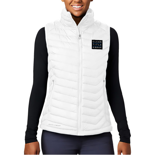 Columbia Womens White Powder Lite Vest-Clear Title Group