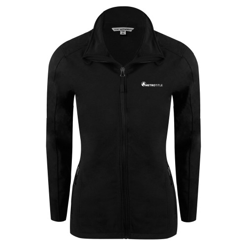 Womens Black Softshell Jacket-Metro Title
