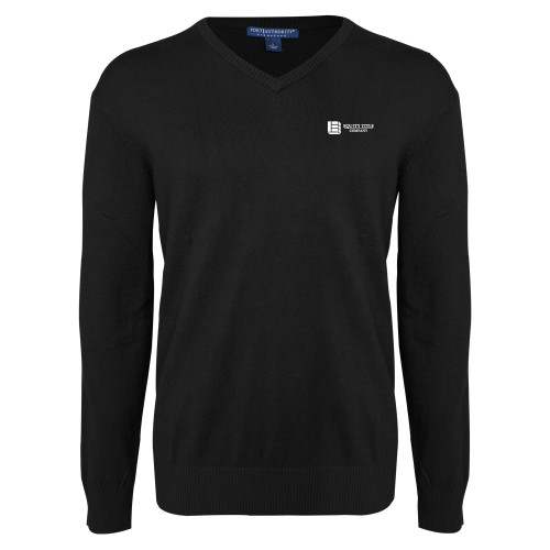 Black VNeck Sweater-Equity Title Company