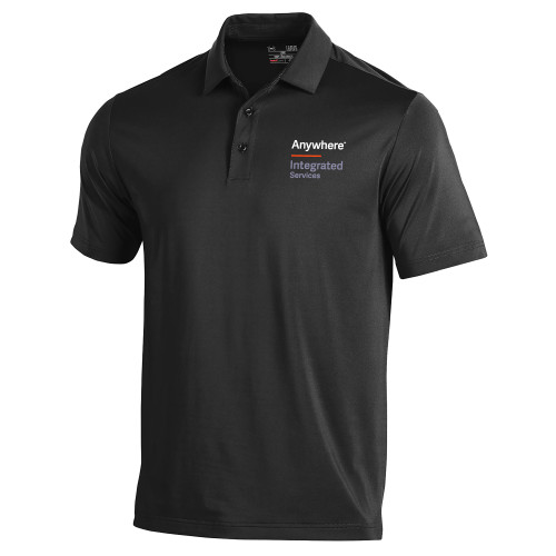 Under Armour Black Performance Polo-Anywhere Integrated Services Vertical