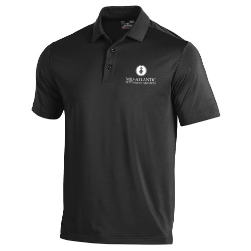 Under Armour Black Performance Polo-Mid-Atlantic Settlement Services
