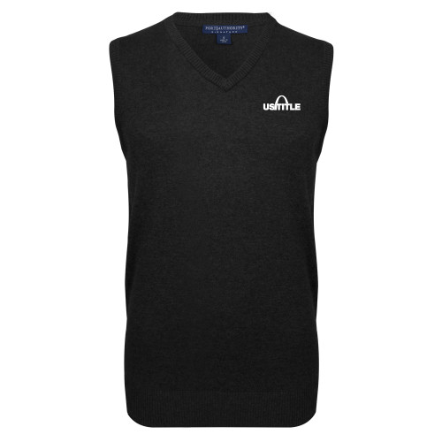 Black VNeck Sweater Vest-US Title