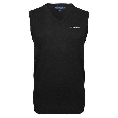 Black VNeck Sweater Vest-First California Escrow